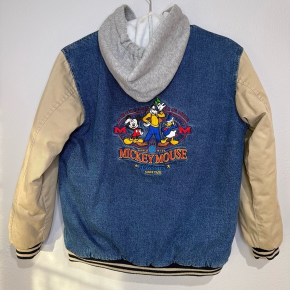 Vintage Disney Store Mickey Mouse Varsity Jacket (Youth L 10/12) - Picture 4 of 7